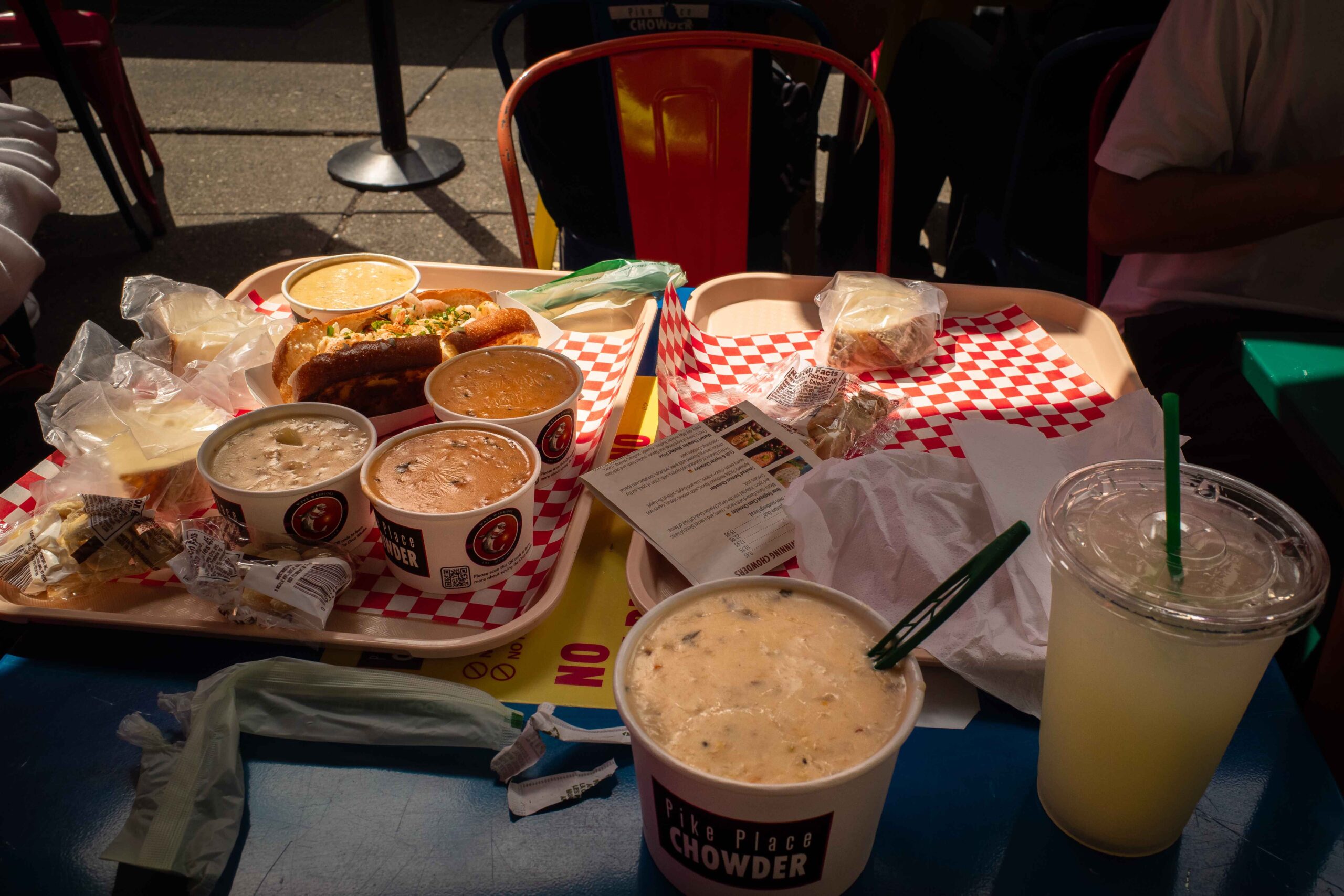 Left: Louie's Chowder Sampler set Bottom: My daily chowder bowl.